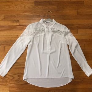 Tahari white blouse